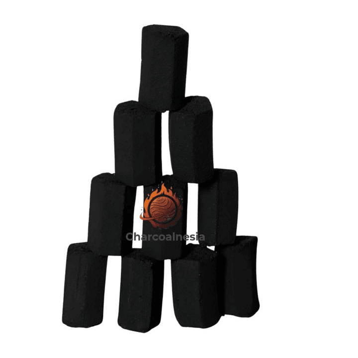Charcoal briquettes hexagonal for shisha/hookah